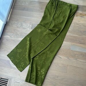 Sold Out Zara - Olive green jacquard trouser pant